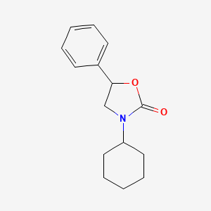 molecular formula C15H19NO2 B15081767 2-Oxazolidinone, 3-cyclohexyl-5-phenyl- CAS No. 56805-21-1