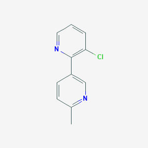 molecular formula C11H9ClN2 B1508188 3-Chloro-6'-methyl-2,3'-bipyridine CAS No. 849757-67-1