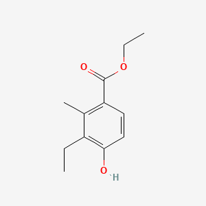 molecular formula C12H16O3 B15081885 o-Toluic acid, 3-ethyl-4-hydroxy-, ethyl ester CAS No. 102395-98-2