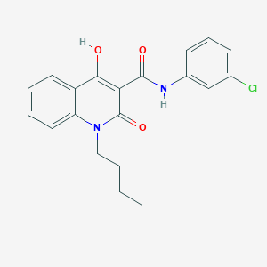 molecular formula C21H21ClN2O3 B15081928 N-(3-chlorophenyl)-4-hydroxy-2-oxo-1-pentyl-1,2-dihydroquinoline-3-carboxamide 