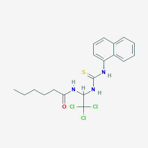 molecular formula C19H22Cl3N3OS B15081952 N-{2,2,2-trichloro-1-[(naphthalen-1-ylcarbamothioyl)amino]ethyl}hexanamide 