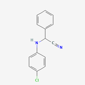 molecular formula C14H11ClN2 B15081986 Acetonitrile, (p-chloroanilino)phenyl- CAS No. 4686-05-9
