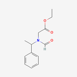 molecular formula C13H17NO3 B15081989 Ethyl [formyl(1-phenylethyl)amino]acetate CAS No. 3327-72-8