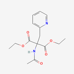 molecular formula C15H20N2O5 B15082072 Diethyl acetamido[(pyridin-2-yl)methyl]propanedioate CAS No. 19814-60-9