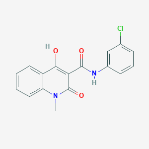 molecular formula C17H13ClN2O3 B15082085 N-(3-chlorophenyl)-4-hydroxy-1-methyl-2-oxo-1,2-dihydroquinoline-3-carboxamide 