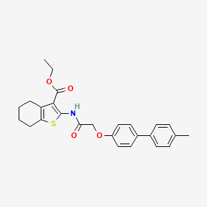 molecular formula C26H27NO4S B15082122 Ethyl 2-({[(4'-methylbiphenyl-4-yl)oxy]acetyl}amino)-4,5,6,7-tetrahydro-1-benzothiophene-3-carboxylate 