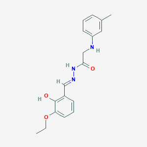molecular formula C18H21N3O3 B15082213 2-M-Tolylamino-acetic acid (3-ethoxy-2-hydroxy-benzylidene)-hydrazide 