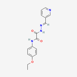 molecular formula C16H16N4O3 B15082220 N-(4-ethoxyphenyl)-2-oxo-2-[(2E)-2-(3-pyridinylmethylene)hydrazino]acetamide 