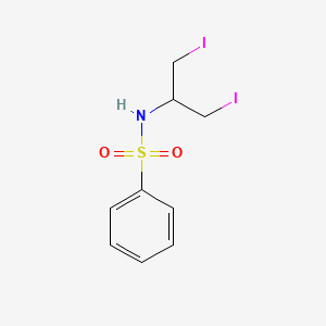 molecular formula C9H11I2NO2S B15082254 n-(1,3-Diiodopropan-2-yl)benzenesulfonamide CAS No. 6453-89-0