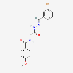 molecular formula C17H16BrN3O3 B15082337 N-(2-(2-(3-Bromobenzylidene)hydrazino)-2-oxoethyl)-4-methoxybenzamide CAS No. 476430-66-7