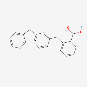 molecular formula C21H16O2 B15082350 2-(9h-Fluoren-2-ylmethyl)benzoic acid CAS No. 72834-21-0