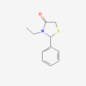 molecular formula C11H13NOS B15082356 3-Ethyl-2-phenyl-1,3-thiazolidin-4-one 
