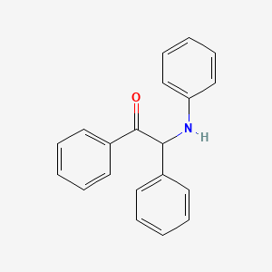 molecular formula C20H17NO B15082383 Acetophenone, 2-phenyl-2-phenylamino CAS No. 5722-91-8