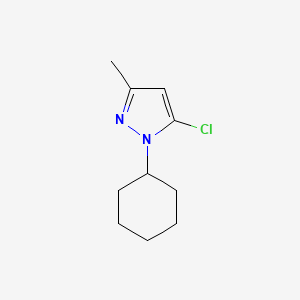 molecular formula C10H15ClN2 B15082418 5-Chloro-1-cyclohexyl-3-methyl-1h-pyrazole 