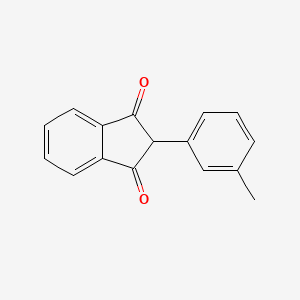 molecular formula C16H12O2 B15082421 2-(3-Methylphenyl)-1h-indene-1,3(2h)-dione CAS No. 15432-98-1