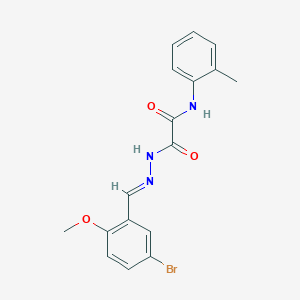 molecular formula C17H16BrN3O3 B15082435 N'-[(E)-(5-bromo-2-methoxyphenyl)methylideneamino]-N-(2-methylphenyl)oxamide 