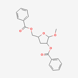 molecular formula C20H20O6 B15082520 Methyl 2,5-di-o-benzoyl-3-deoxypentofuranoside CAS No. 4395-37-3