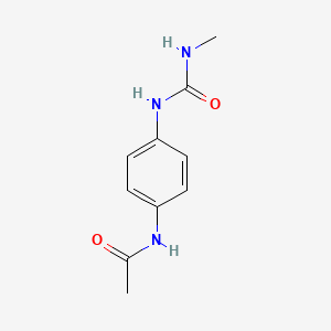 molecular formula C10H13N3O2 B15082610 N-(4-{[(methylamino)carbonyl]amino}phenyl)acetamide CAS No. 7151-79-3