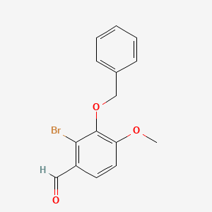 molecular formula C15H13BrO3 B15082628 3-(Benzyloxy)-2-bromo-4-methoxybenzaldehyde 