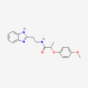 molecular formula C19H21N3O3 B15082652 N-[2-(1H-benzimidazol-2-yl)ethyl]-2-(4-methoxyphenoxy)propanamide 