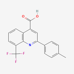 molecular formula C18H12F3NO2 B15082662 2-(4-Methylphenyl)-8-(trifluoromethyl)-4-quinolinecarboxylic acid 