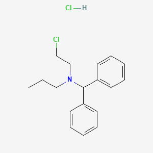 molecular formula C18H23Cl2N B15082673 N-(2-Chloroethyl)-N-propyl-alpha-phenylbenzylamine hydrochloride 