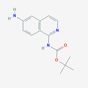 molecular formula C14H17N3O2 B1508278 tert-Butyl (6-aminoisoquinolin-1-yl)carbamate CAS No. 431053-36-0