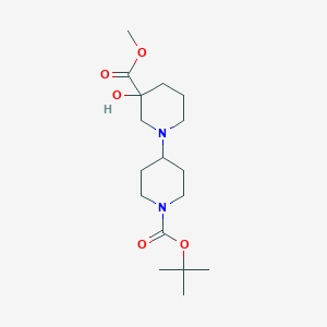 molecular formula C17H30N2O5 B1508293 1'-Tert-butyl 3-methyl 3-hydroxy-1,4'-bipiperidine-1',3-dicarboxylate 