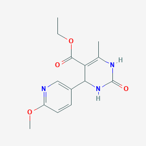 molecular formula C14H17N3O4 B15083081 Ethyl 4-(6-methoxy-3-pyridinyl)-6-methyl-2-oxo-1,2,3,4-tetrahydro-5-pyrimidinecarboxylate CAS No. 881402-37-5