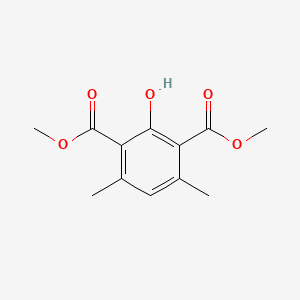 molecular formula C12H14O5 B15083243 Dimethyl 2-hydroxy-4,6-dimethylbenzene-1,3-dicarboxylate CAS No. 76716-11-5