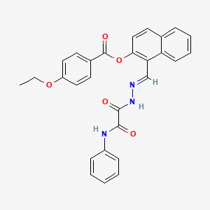 molecular formula C28H23N3O5 B15083631 1-(2-(Anilino(oxo)acetyl)carbohydrazonoyl)-2-naphthyl 4-ethoxybenzoate CAS No. 769157-03-1