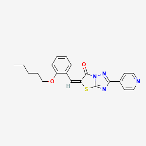 molecular formula C21H20N4O2S B15083661 (5E)-5-[2-(pentyloxy)benzylidene]-2-(4-pyridinyl)[1,3]thiazolo[3,2-b][1,2,4]triazol-6(5H)-one CAS No. 617694-61-8