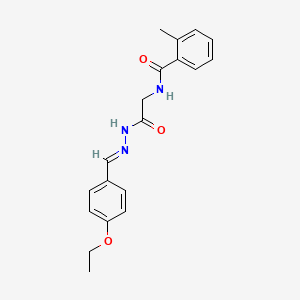 molecular formula C19H21N3O3 B15083668 N-(2-(2-(4-Ethoxybenzylidene)hydrazino)-2-oxoethyl)-2-methylbenzamide CAS No. 444601-40-5