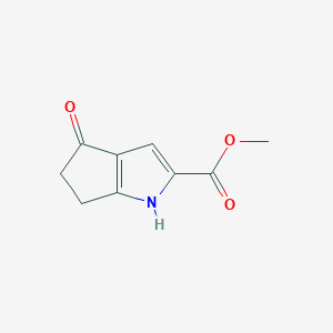 molecular formula C9H9NO3 B1508377 Methyl 4-oxo-1,4,5,6-tetrahydrocyclopenta[b]pyrrole-2-carboxylate CAS No. 1041430-21-0