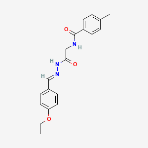 molecular formula C19H21N3O3 B15083775 N-(2-(2-(4-Ethoxybenzylidene)hydrazino)-2-oxoethyl)-4-methylbenzamide CAS No. 769146-42-1