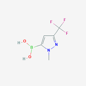molecular formula C5H6BF3N2O2 B150840 1-Methyl-3-trifluoromethylpyrazole-5-boronic acid CAS No. 344591-91-9