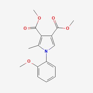 molecular formula C16H17NO5 B15084170 dimethyl 1-(2-methoxyphenyl)-2-methyl-1H-pyrrole-3,4-dicarboxylate CAS No. 618442-07-2