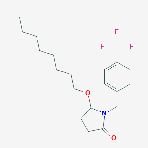 2-Pyrrolidinone, 5-(octyloxy)-1-((4-(trifluoromethyl)phenyl)methyl)-, (+-)-