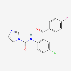 molecular formula C17H11ClFN3O2 B1508447 N-(4-chloro-2-(4-fluorobenzoyl)phenyl)-1H-imidazole-1-carboxamide 
