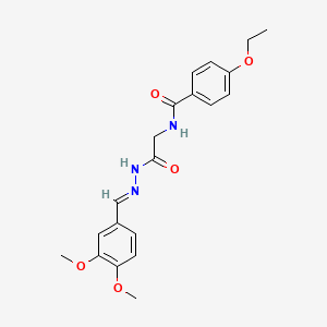 molecular formula C20H23N3O5 B15084528 N-(2-(2-(3,4-Dimethoxybenzylidene)hydrazino)-2-oxoethyl)-4-ethoxybenzamide CAS No. 765281-66-1