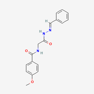 molecular formula C17H17N3O3 B15084536 N-(2-(2-Benzylidenehydrazino)-2-oxoethyl)-4-methoxybenzamide CAS No. 476430-69-0