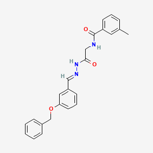 molecular formula C24H23N3O3 B15084944 N-(2-(2-(3-(Benzyloxy)benzylidene)hydrazino)-2-oxoethyl)-3-methylbenzamide CAS No. 767302-84-1
