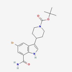 molecular formula C19H24BrN3O3 B1508520 tert-butyl 4-(5-bromo-7-carbamoyl-1H-indol-3-yl)piperidine-1-carboxylate 
