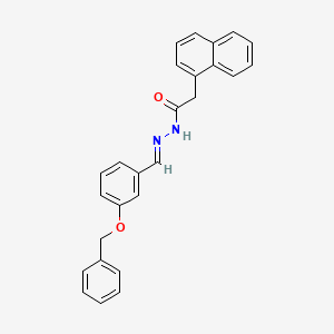 molecular formula C26H22N2O2 B15085520 N'-(3-(Benzyloxy)benzylidene)-2-(1-naphthyl)acetohydrazide CAS No. 570419-22-6