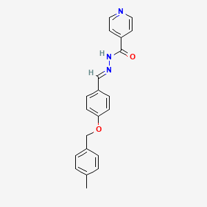 molecular formula C21H19N3O2 B15085694 N'-((E)-{4-[(4-methylbenzyl)oxy]phenyl}methylidene)isonicotinohydrazide 