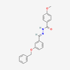 molecular formula C22H20N2O3 B15085755 N'-{(E)-[3-(benzyloxy)phenyl]methylidene}-4-methoxybenzohydrazide 