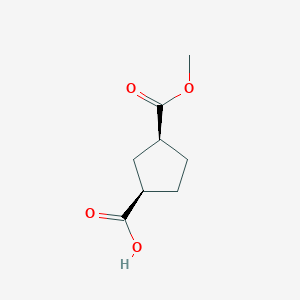 molecular formula C8H12O4 B150866 cis-3-Carbomethoxycyclopentane-1-carboxylic acid CAS No. 96382-85-3