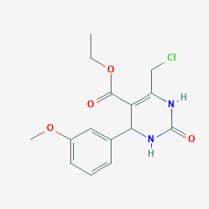 molecular formula C15H17ClN2O4 B15086701 Ethyl 6-(chloromethyl)-4-(3-methoxyphenyl)-2-oxo-1,2,3,4-tetrahydropyrimidine-5-carboxylate 