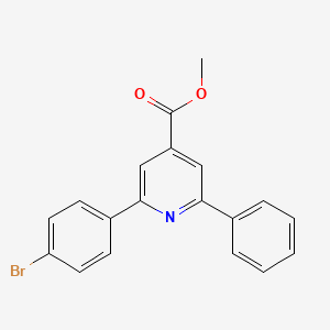 molecular formula C19H14BrNO2 B15086732 Methyl 2-(4-bromophenyl)-6-phenylpyridine-4-carboxylate 