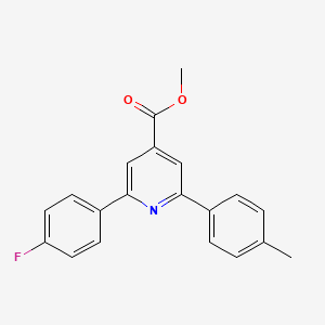 molecular formula C20H16FNO2 B15086860 Methyl 2-(4-fluorophenyl)-6-p-tolylpyridine-4-carboxylate 